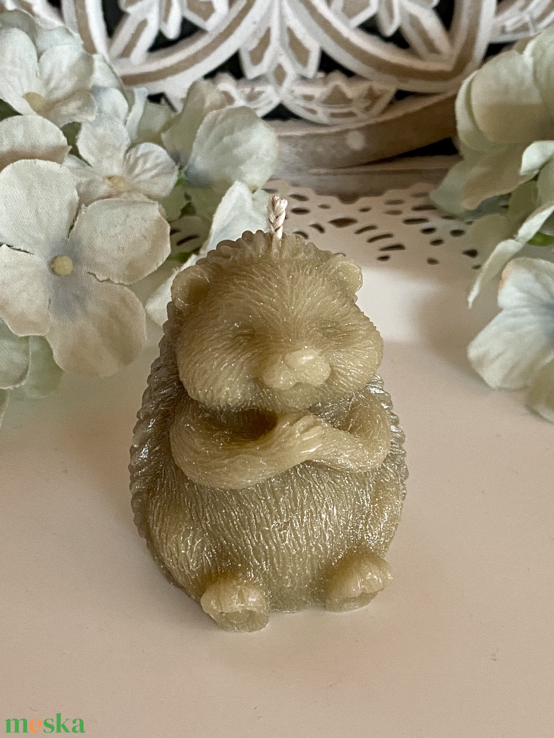 Méhviasz gyertya-Nyuszi család - esküvő - dekoráció - gyertya & gyertyatartó - Meska.hu