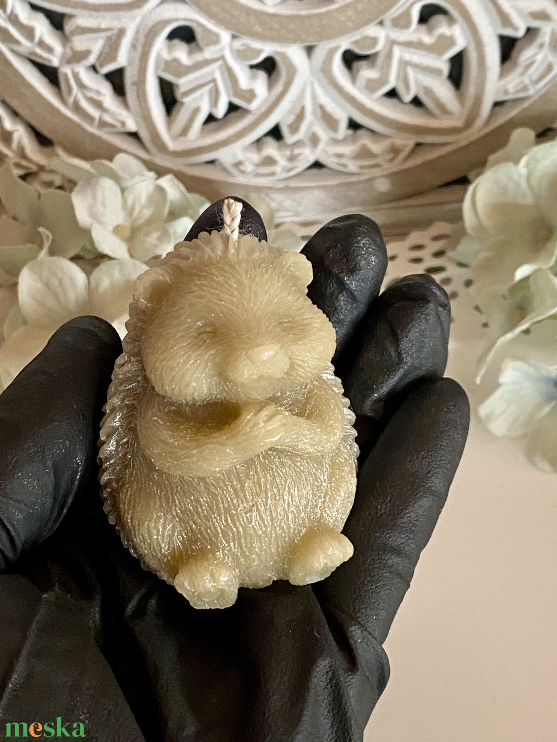 Méhviasz gyertya-Nyuszi család - esküvő - dekoráció - gyertya & gyertyatartó - Meska.hu