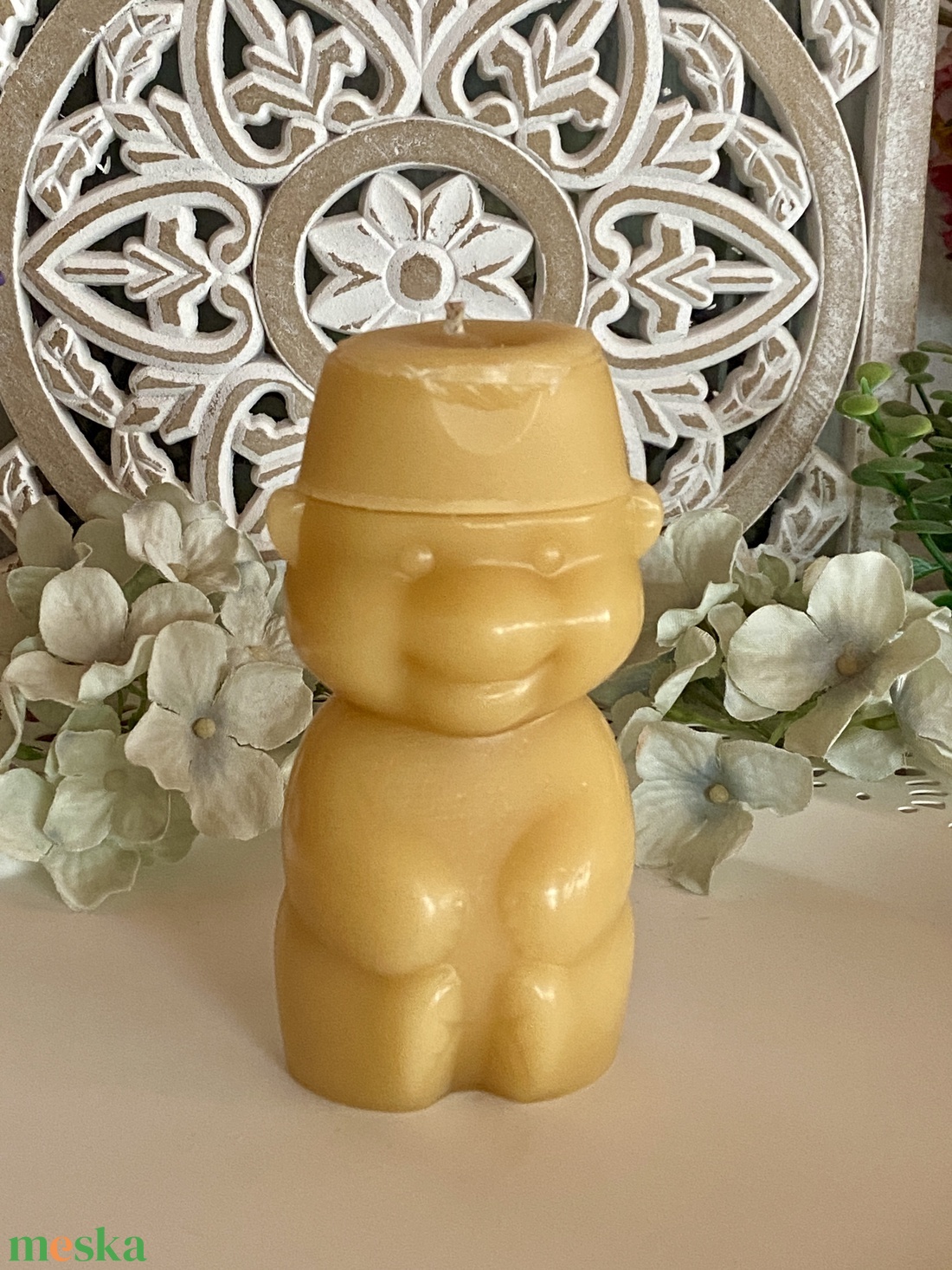 Méhviasz gyertya-Maciméz - esküvő - dekoráció - gyertya & gyertyatartó - Meska.hu