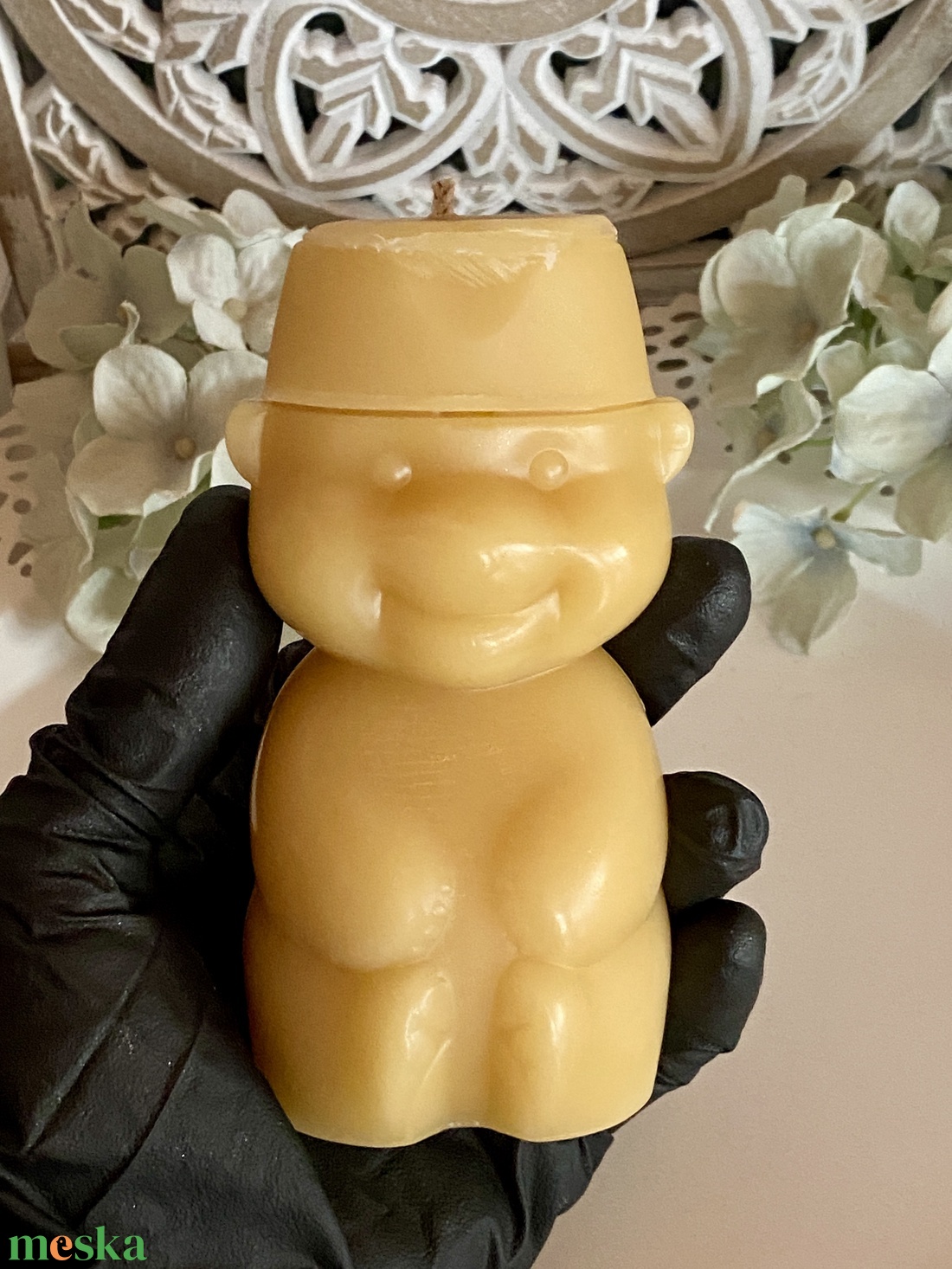 Méhviasz gyertya-Maciméz - esküvő - dekoráció - gyertya & gyertyatartó - Meska.hu