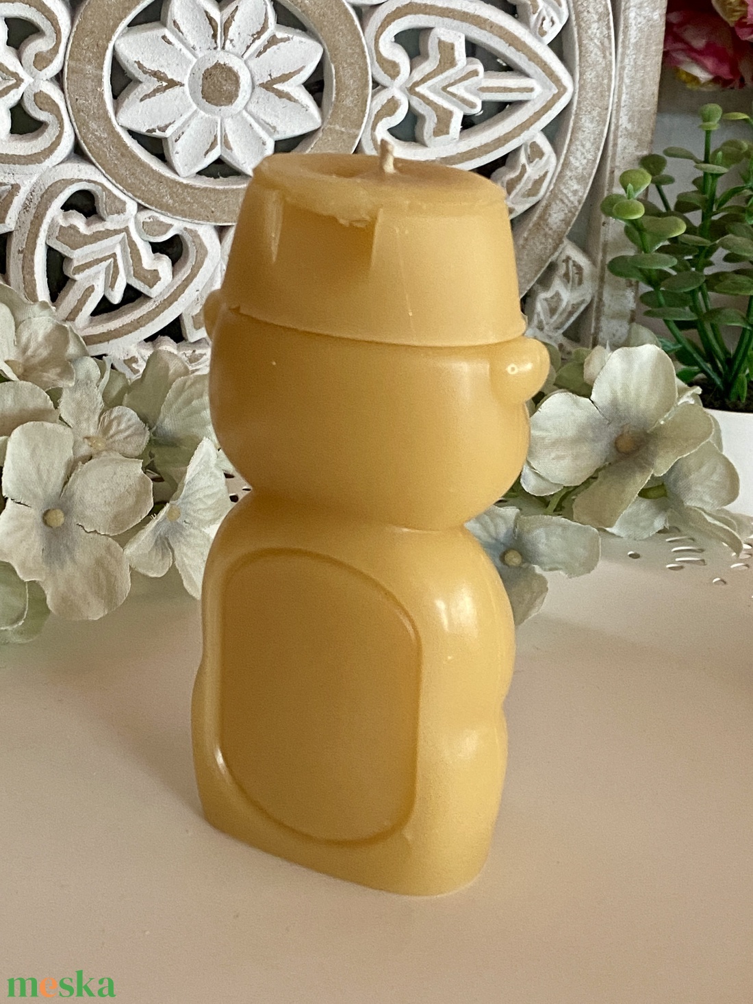 Méhviasz gyertya-Maciméz - esküvő - dekoráció - gyertya & gyertyatartó - Meska.hu