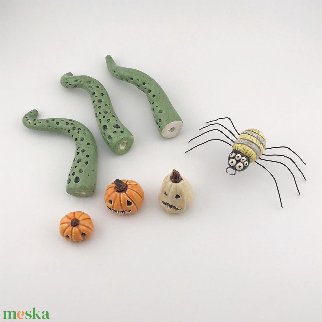 Halloween dekoráció - kerámia beszúró díszek - otthon & életmód - dekoráció - halloween - halloweeni dekoráció - Meska.hu Halloween dekoráció - kerámia beszúró díszek - otthon & életmód - dekoráció - halloween - halloweeni dekoráció - Meska.hu