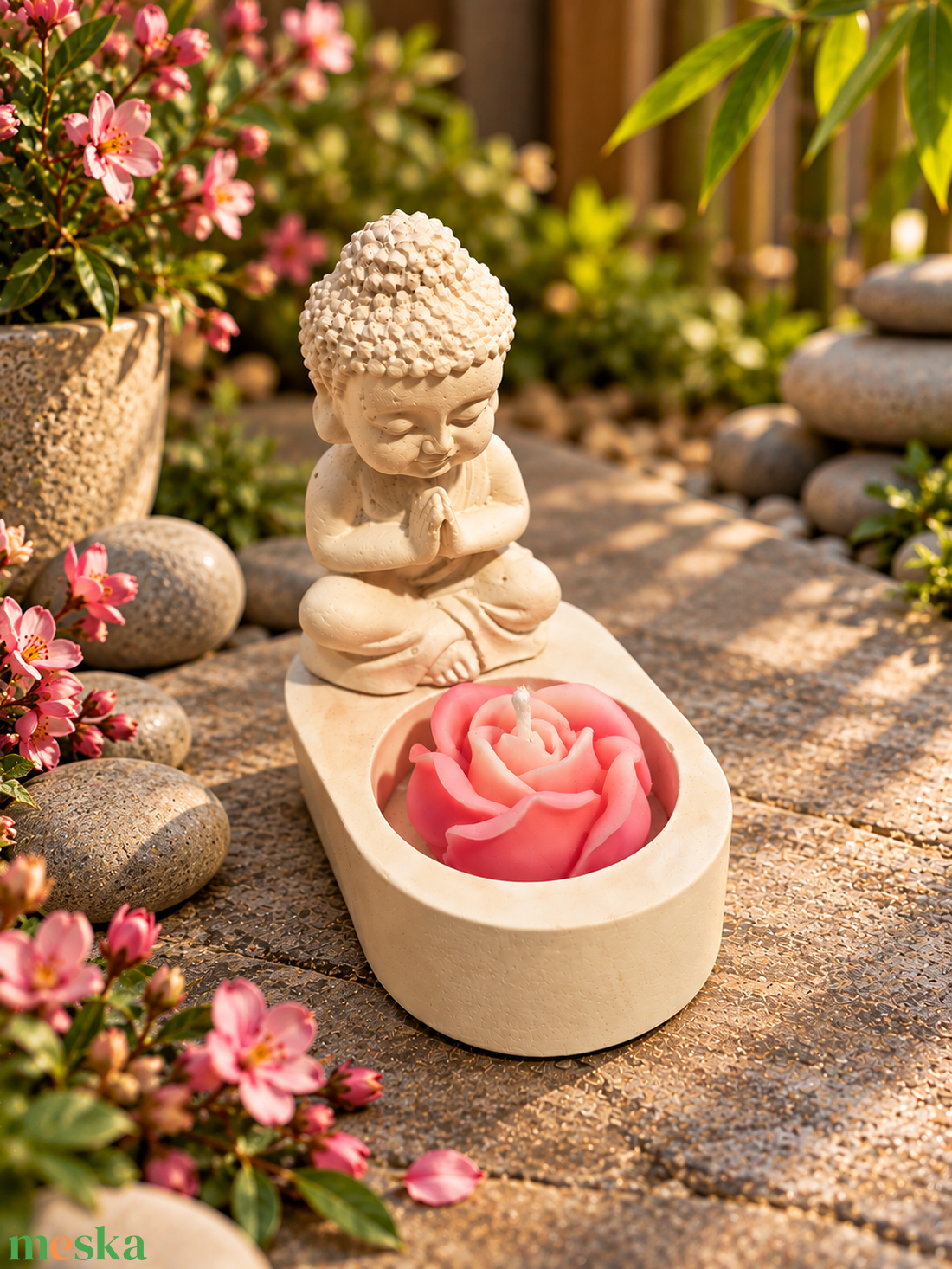 Buddhás mécsestartó - otthon & életmód - gyertya, illat, aroma - mécses és mécsestartó - Meska.hu