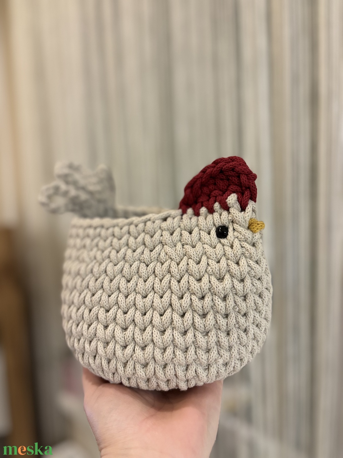 Horgolt tyúk tároló - ünnepi díszek, dekorációk - húsvéti díszek és dekorációk - húsvéti tálalás - Meska.hu