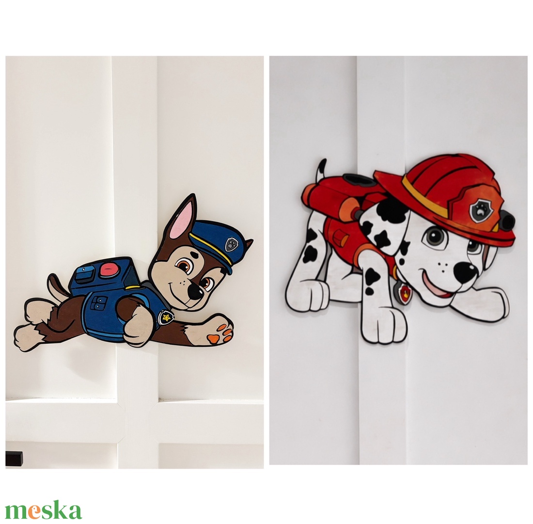 Mancs őrjárat ajtótábla fara dekoráció gyerekszoba  - otthon & életmód - dekoráció - ajtó- és ablak dekoráció - ajtótábla - Meska.hu