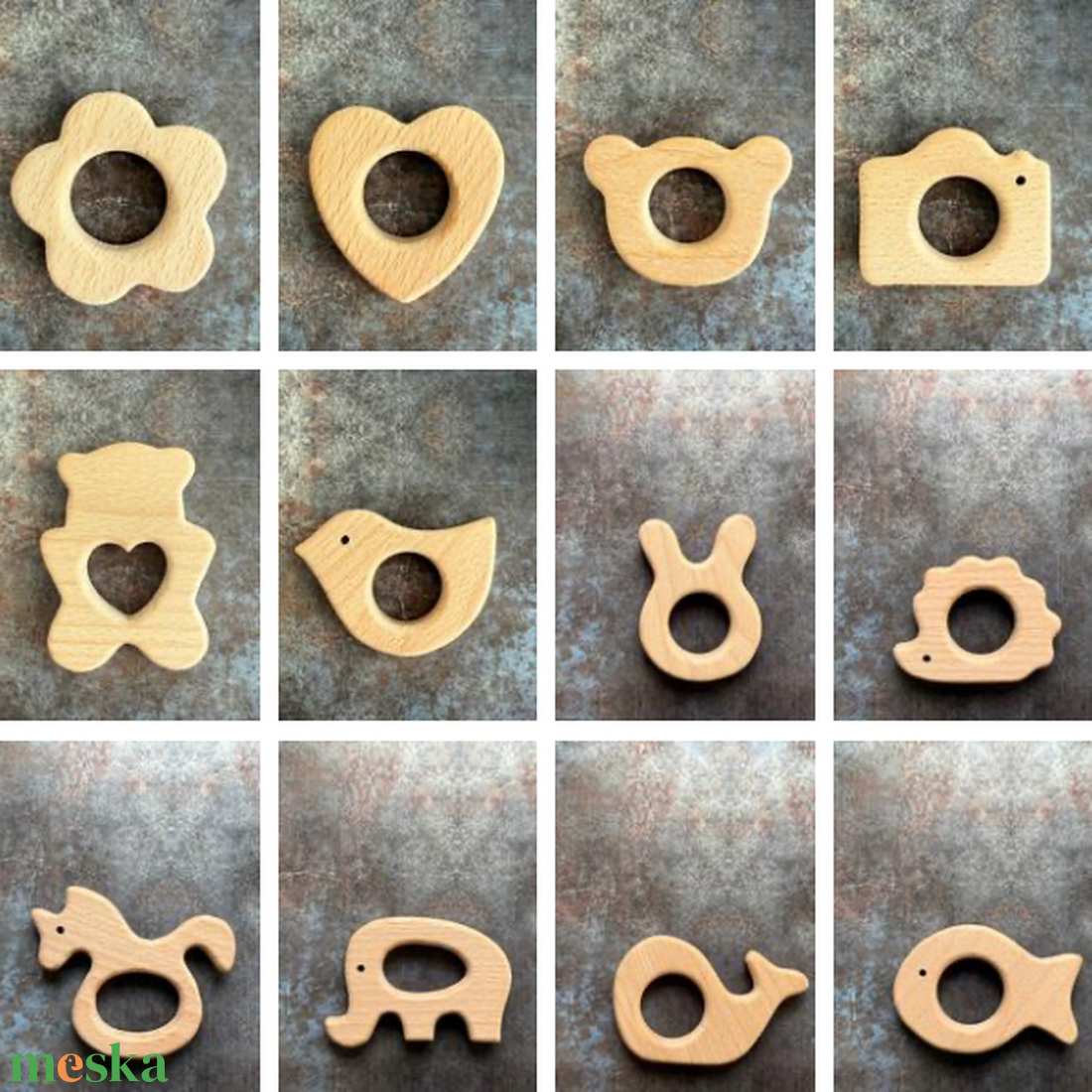 Csörgő rágóka  #01  Zsálya  Karamell  Bézs   - baba - mama - baba játékok - rágóka - Meska.hu