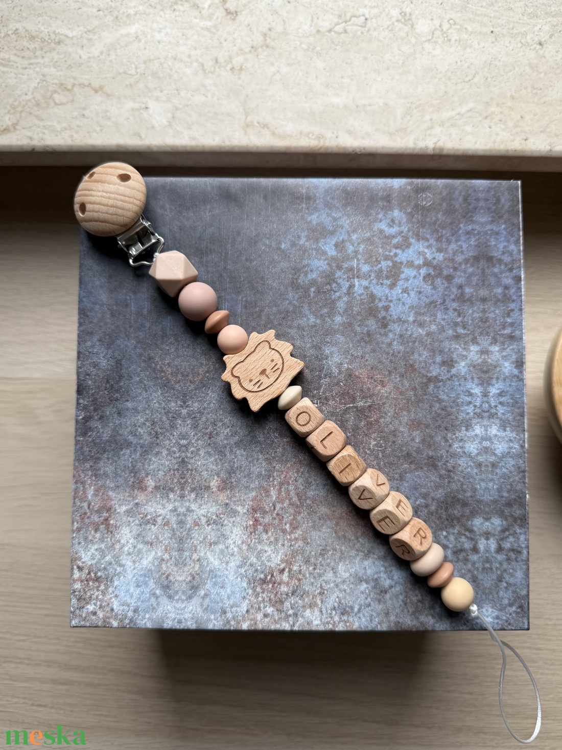 Cumilánc #04 Barna Bézs - baba - mama - baba játékok - cumilánc - Meska.hu