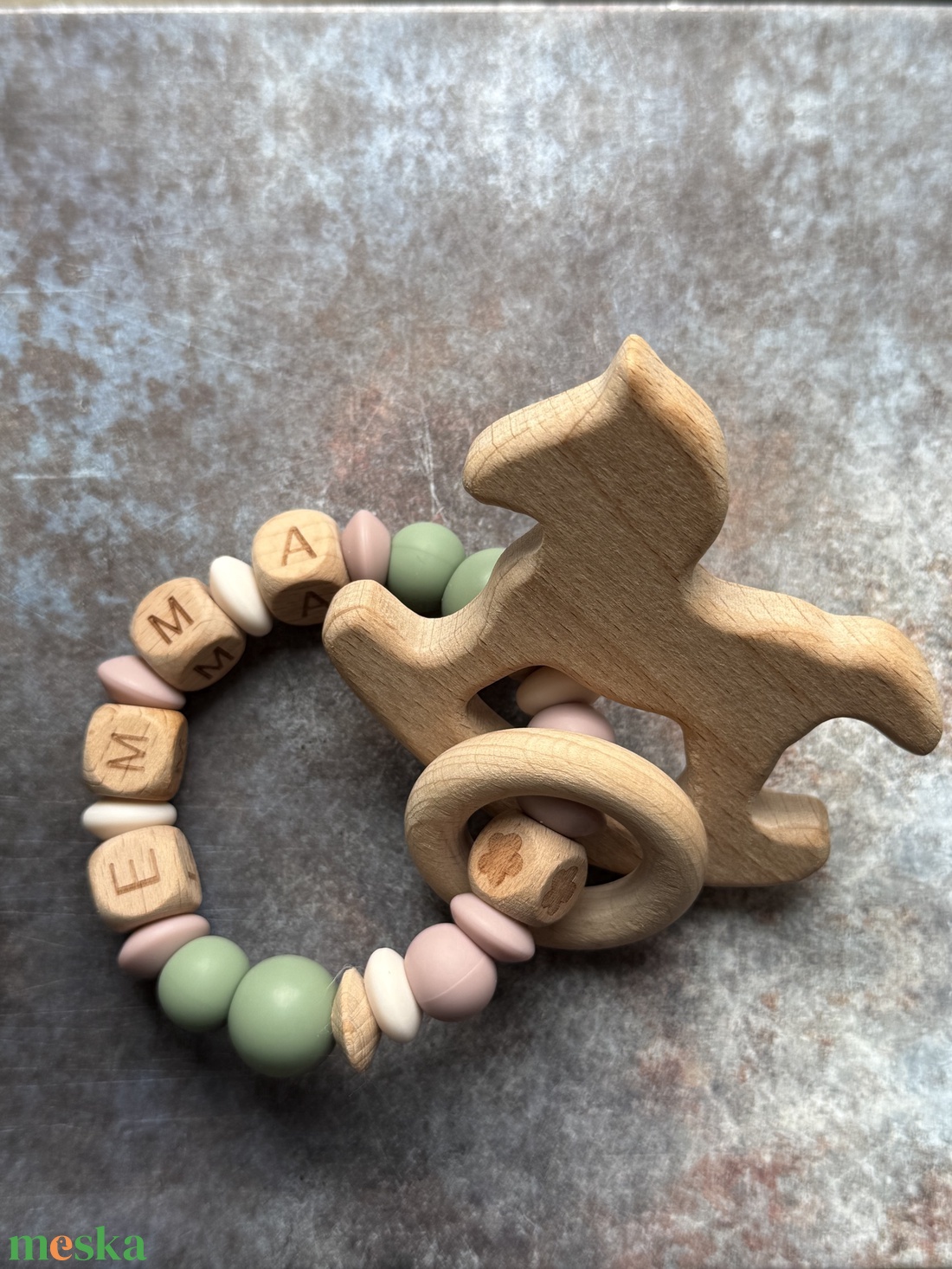 Csörgő rágóka #14 Zsálya-  Rózsagyökér- Vanília - baba - mama - baba játékok - rágóka - Meska.hu