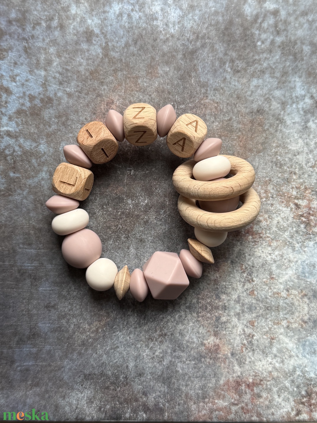 Csörgő rágóka #15 Rózsagyökér- Vanília - baba - mama - baba játékok - rágóka - Meska.hu