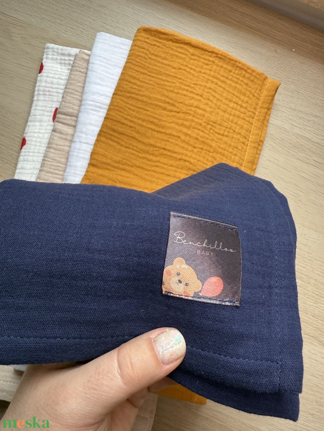 BABAKENDŐ #02 sötét kék - baba - mama - baba ágynemű - babatakaró, gyerek pléd - Meska.hu