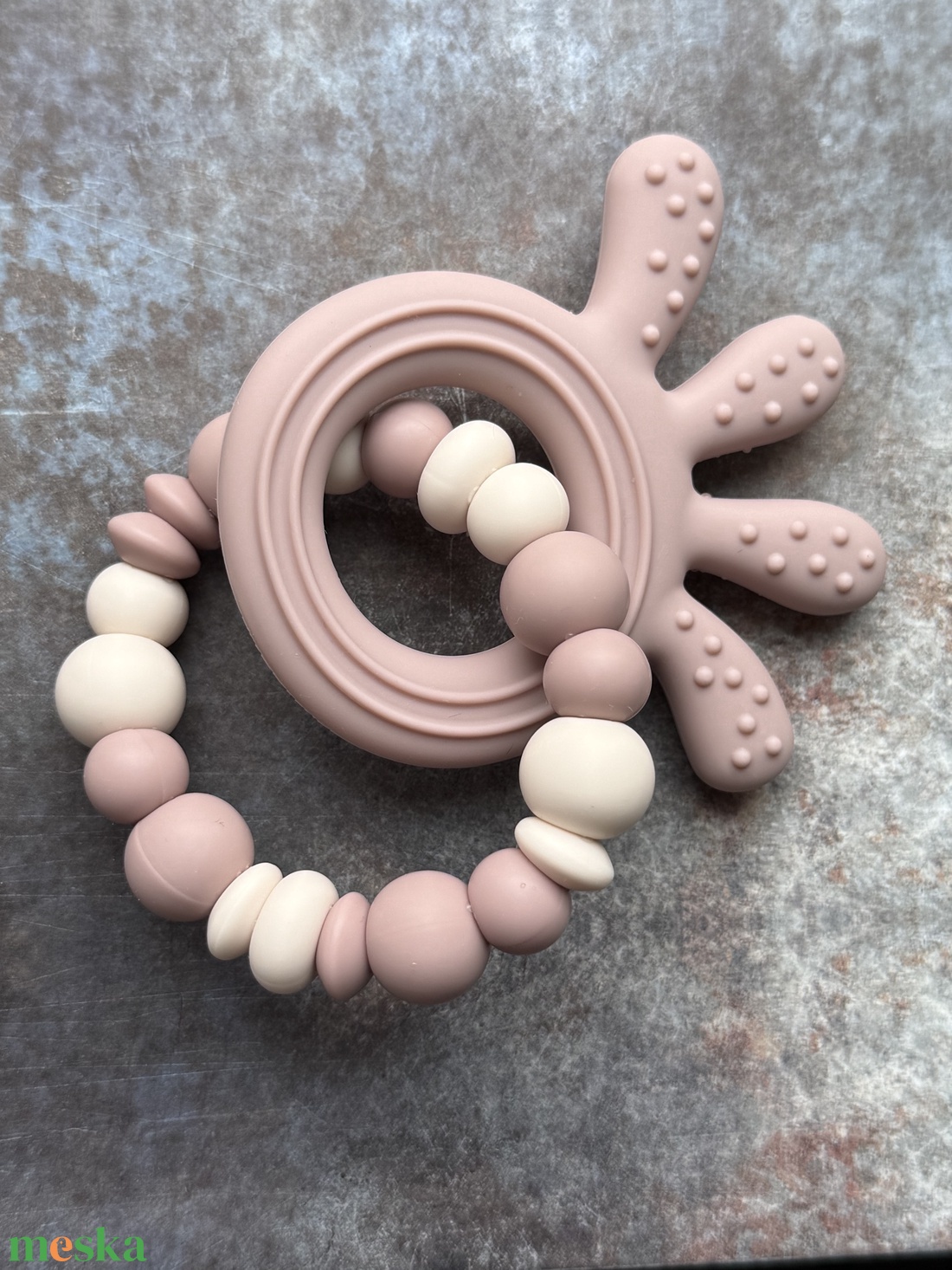 Polip r�góka #02 rózsagyökér - vanília  - baba - mama - baba játékok - rágóka - Meska.hu