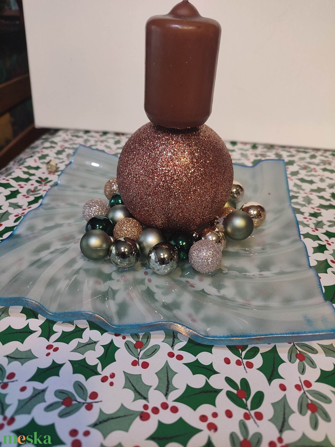Asztali dísz - karácsony - karácsonyi lakásdekoráció - ünnepi asztaldekoráció - Meska.hu
