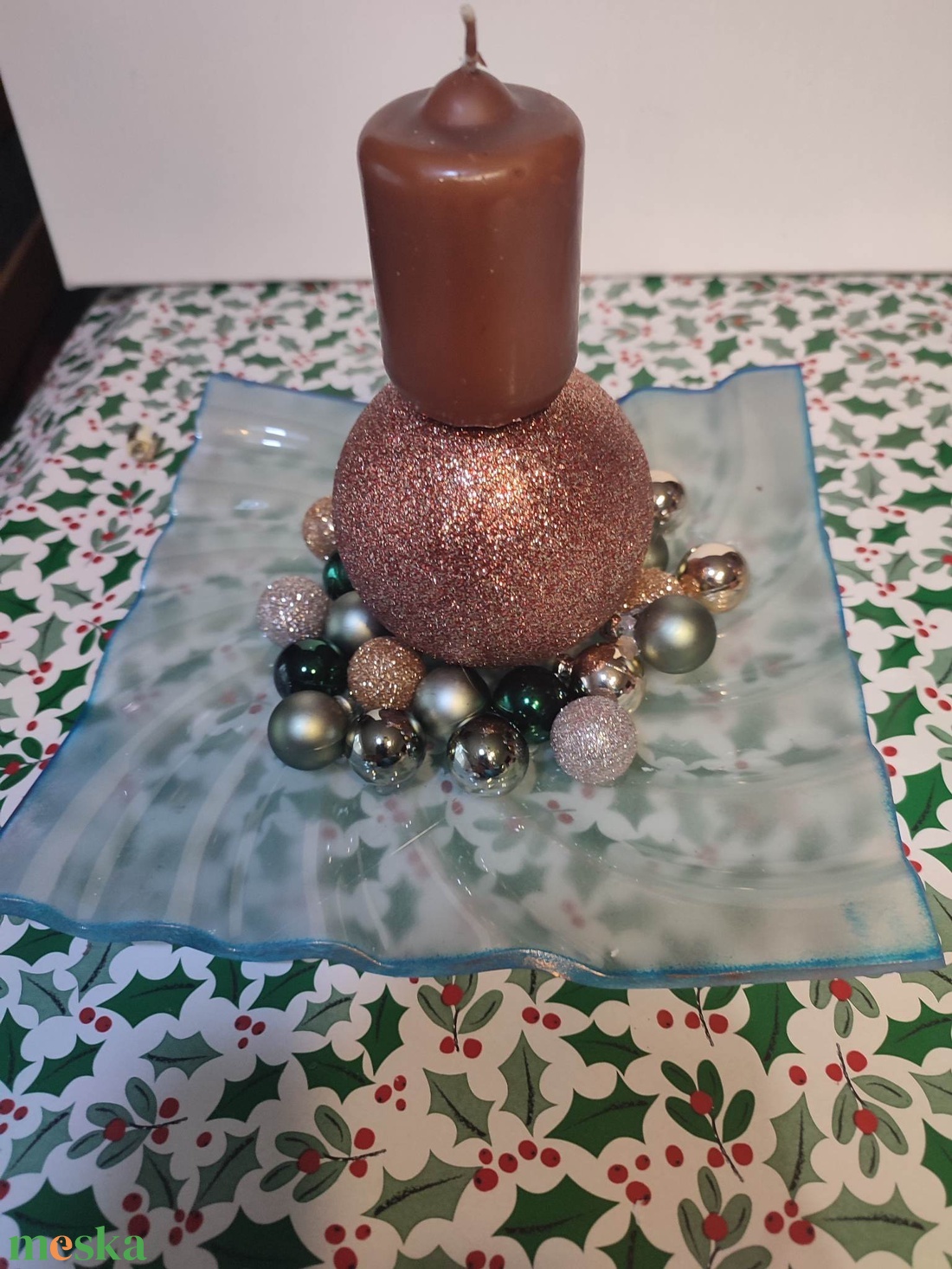 Asztali dísz - karácsony - karácsonyi lakásdekoráció - ünnepi asztaldekoráció - Meska.hu