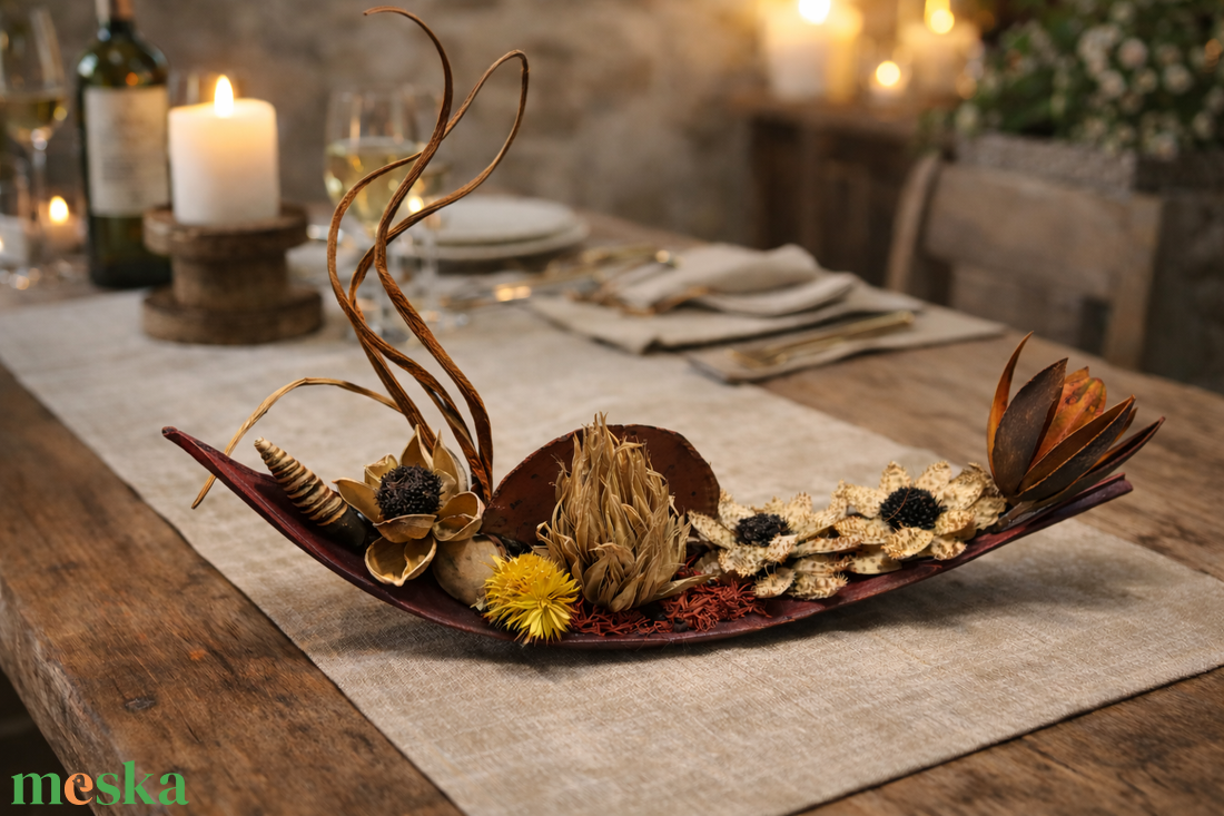 Asztali dekoráció - karácsony - karácsonyi lakásdekoráció - karácsonyi lakásdíszek - Meska.hu