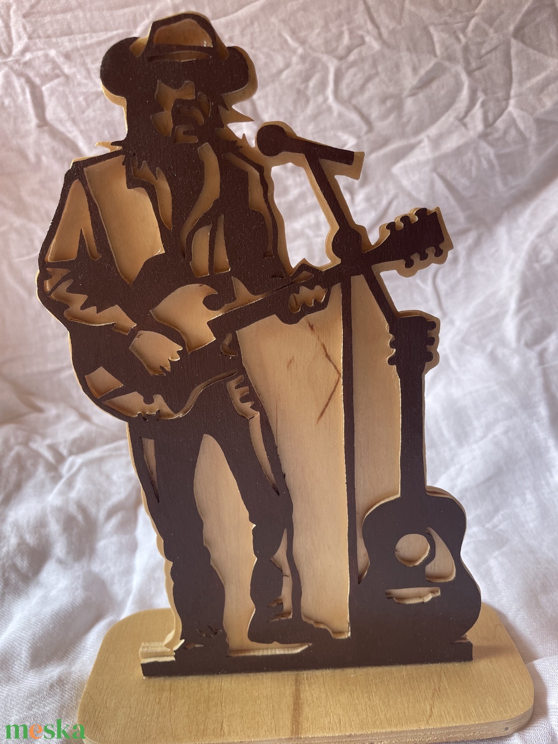 Country zenész portré asztaldísz - esküvő - dekoráció - asztaldísz - Meska.hu