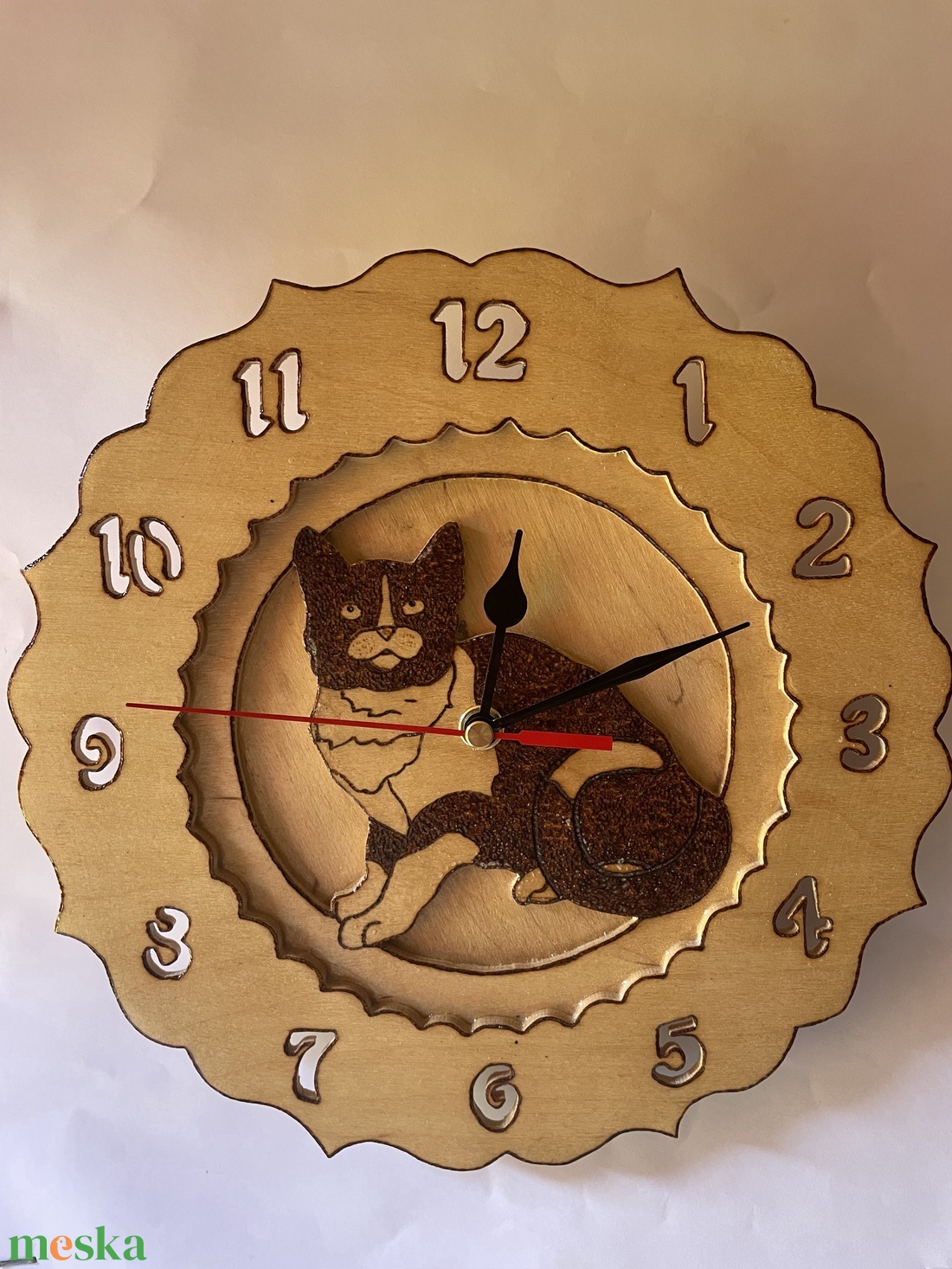 Cicás falióra - otthon & életmód - dekoráció - fali és függő dekoráció - falióra & óra - Meska.hu