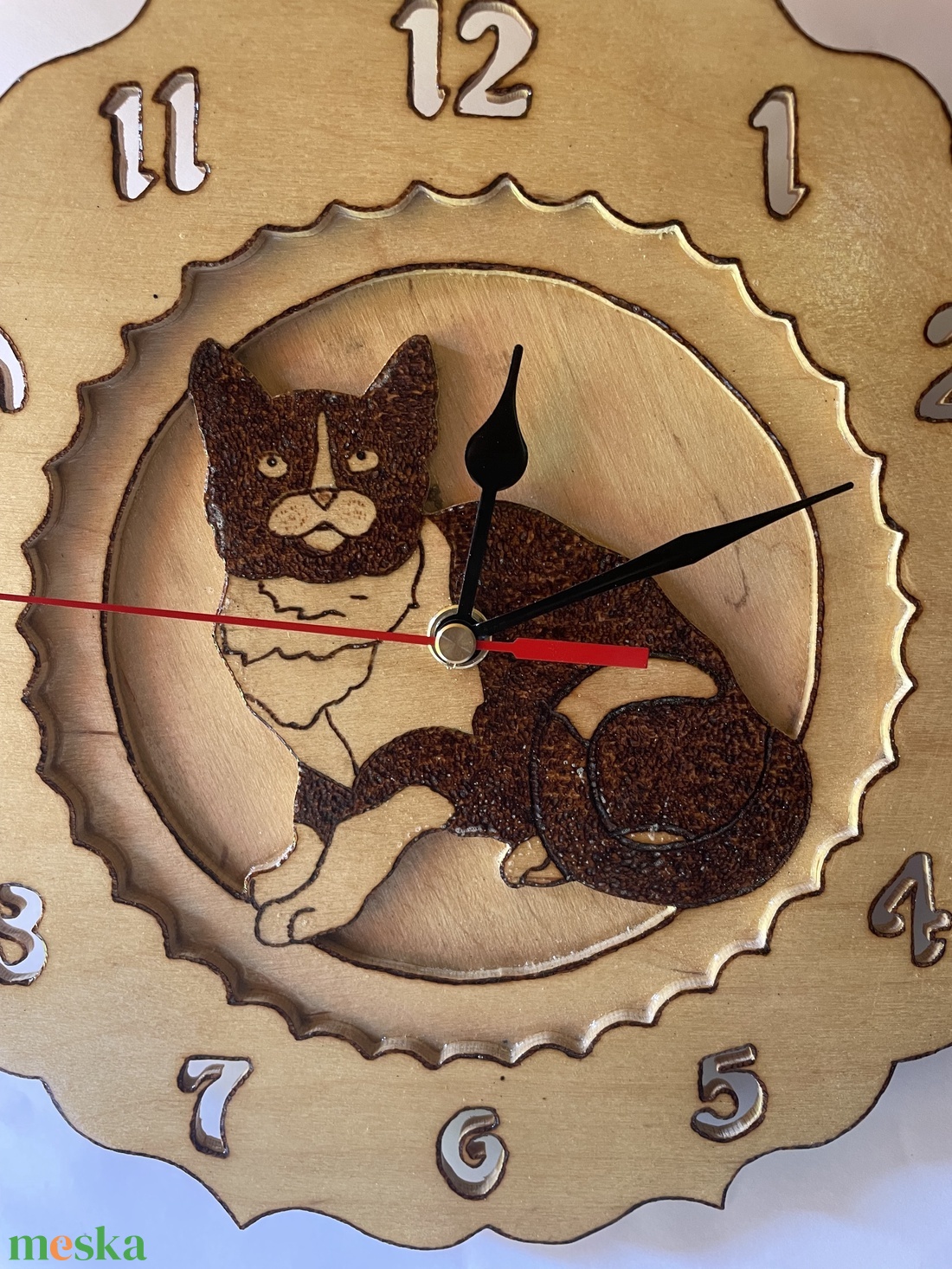 Cicás falióra - otthon & életmód - dekoráció - fali és függő dekoráció - falióra & óra - Meska.hu