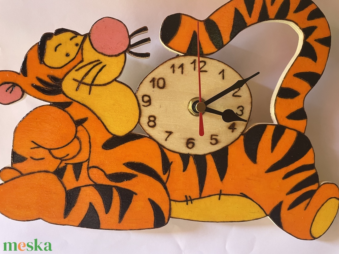 Tigris falióra - otthon & életmód - dekoráció - fali és függő dekoráció - falióra & óra - Meska.hu