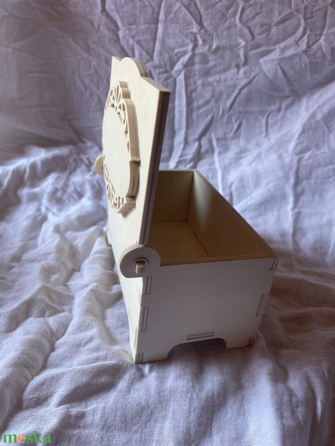 Fa doboz nyitható tetővel - esküvő - emlék & ajándék - doboz - Meska.hu