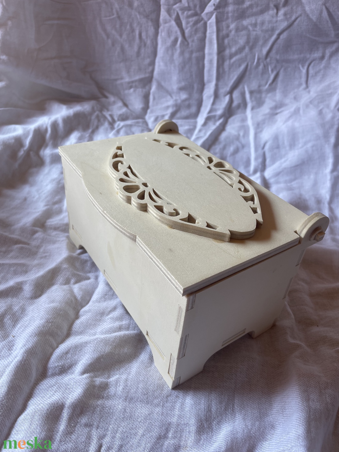 Fa doboz nyitható tetővel - esküvő - emlék & ajándék - doboz - Meska.hu