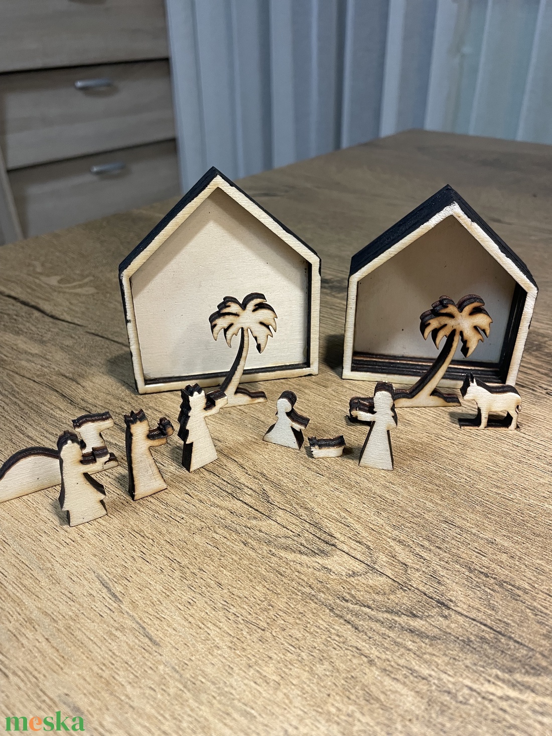 Mini betlehem - karácsony - karácsonyi lakásdekoráció - ünnepi asztaldekoráció - Meska.hu