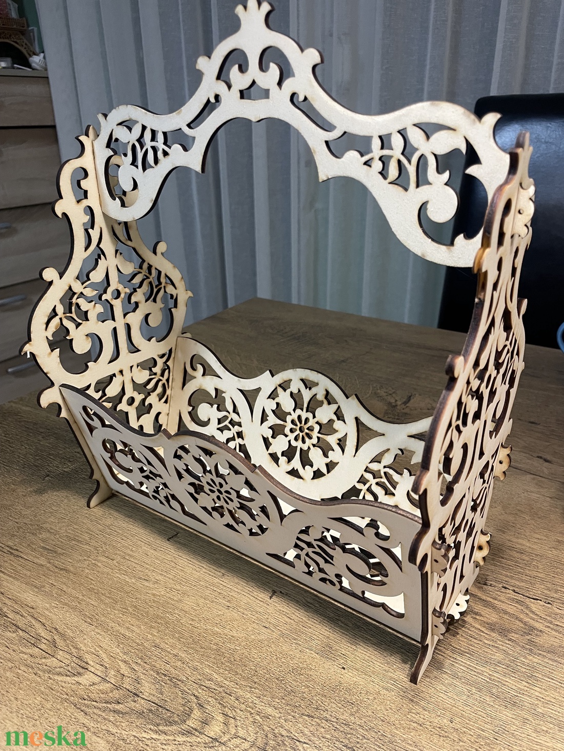 Füles kosár - esküvő - dekoráció - asztaldísz - Meska.hu