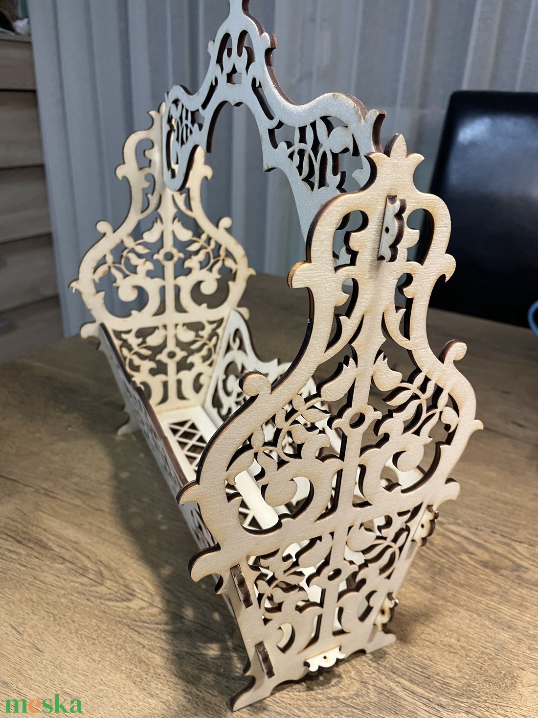 Füles kosár - esküvő - dekoráció - asztaldísz - Meska.hu