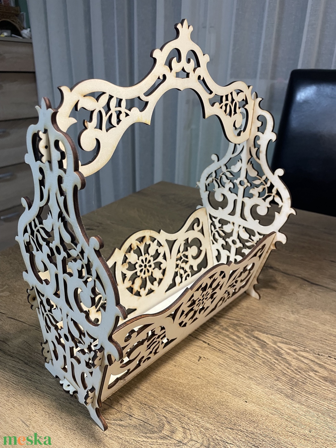 Füles kosár - esküvő - dekoráció - asztaldísz - Meska.hu