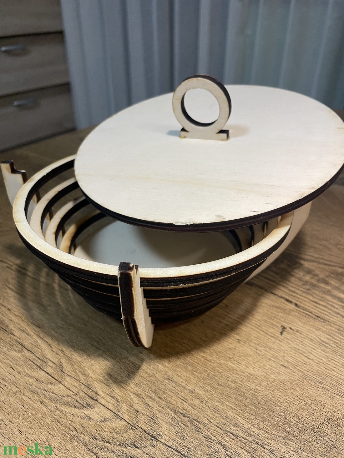 Fedeles asztali tároló - kellékek & szerszámok - hobby fa alapanyag - tároló - Meska.hu