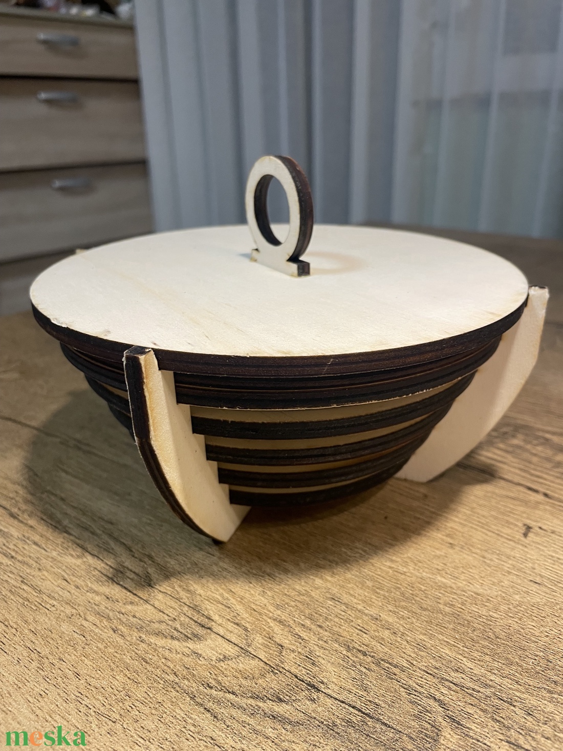 Fedeles asztali tároló - kellékek & szerszámok - hobby fa alapanyag - tároló - Meska.hu