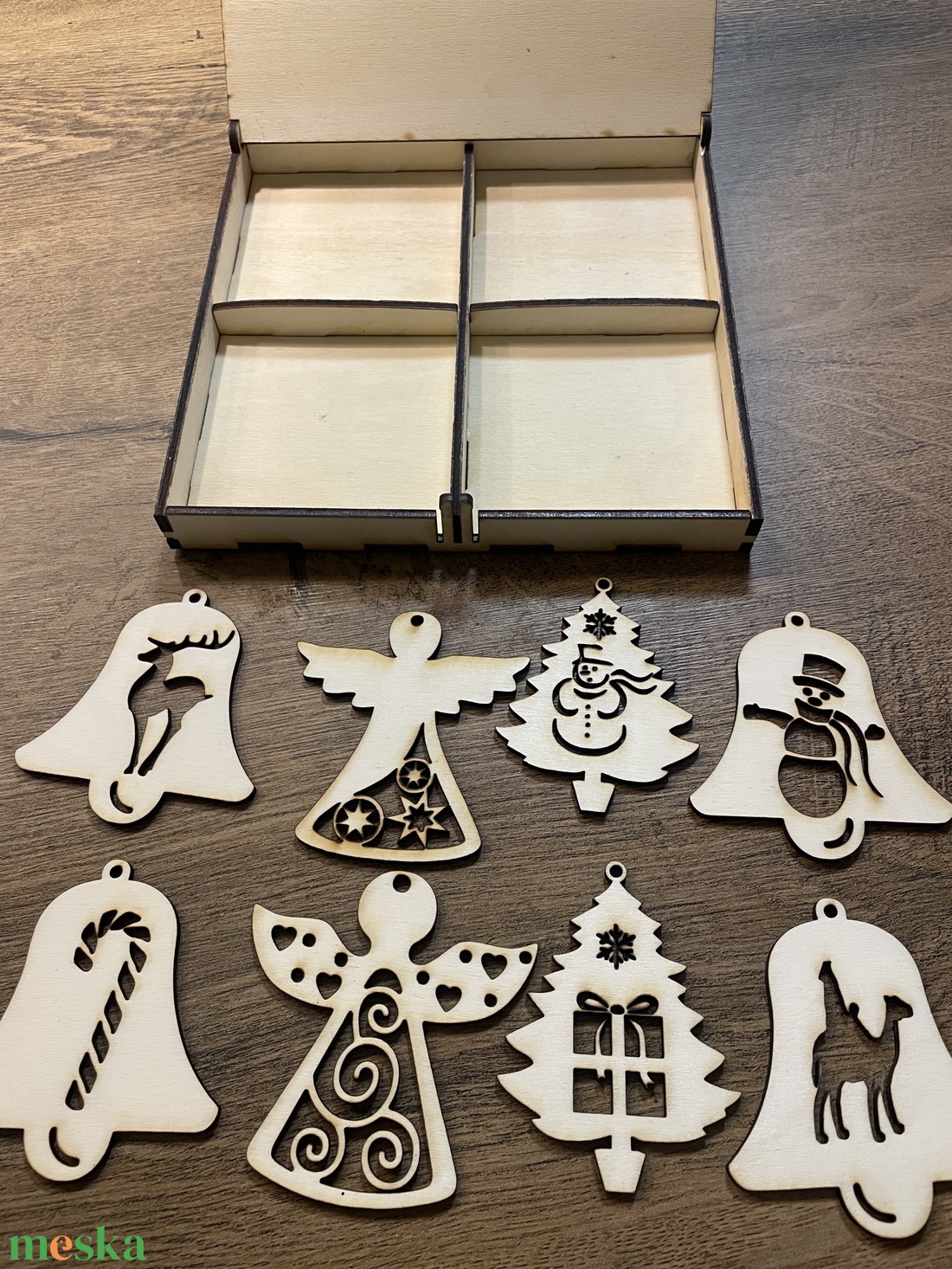 Karácsonyfadísz dobozban - karácsony - karácsonyi lakásdekoráció - karácsonyfadíszek - Meska.hu
