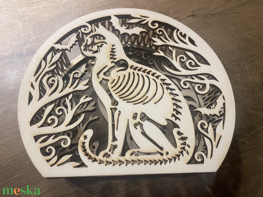 Cicás asztali hangulatfény - otthon & életmód - gyertya, illat, aroma - mécses és mécsestartó - Meska.hu