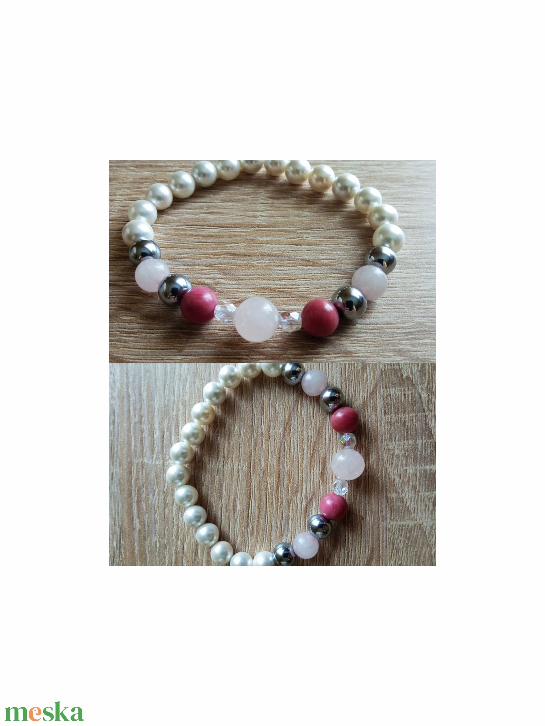 Shell pearl női ásvány karkötő - ékszer - karkötő - gyöngyös karkötő - Meska.hu