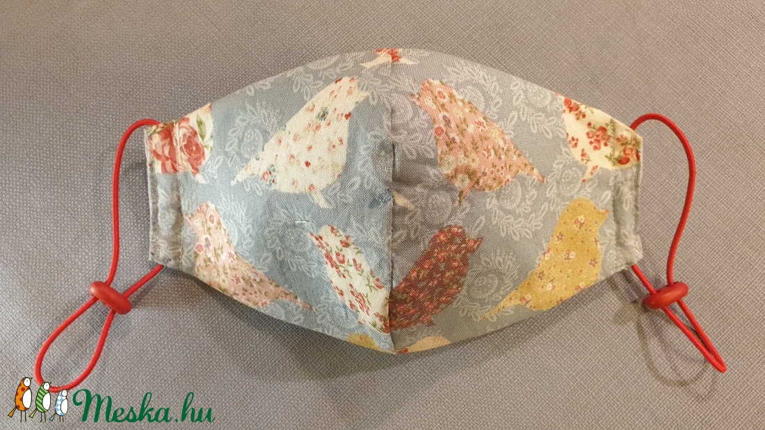 Nyári madaras maszk, halványkék női arcmaszk, romantikus textil maszk, állítható fülű maszk - női - női - Meska.hu Nyári madaras maszk, halványkék női arcmaszk, romantikus textil maszk, állítható fülű maszk - női - női - Meska.hu
