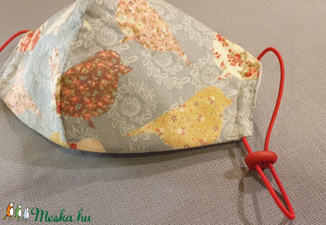 Nyári madaras maszk, halványkék női arcmaszk, romantikus textil maszk, állítható fülű maszk - női - női - Meska.hu Nyári madaras maszk, halványkék női arcmaszk, romantikus textil maszk, állítható fülű maszk - női - női - Meska.hu