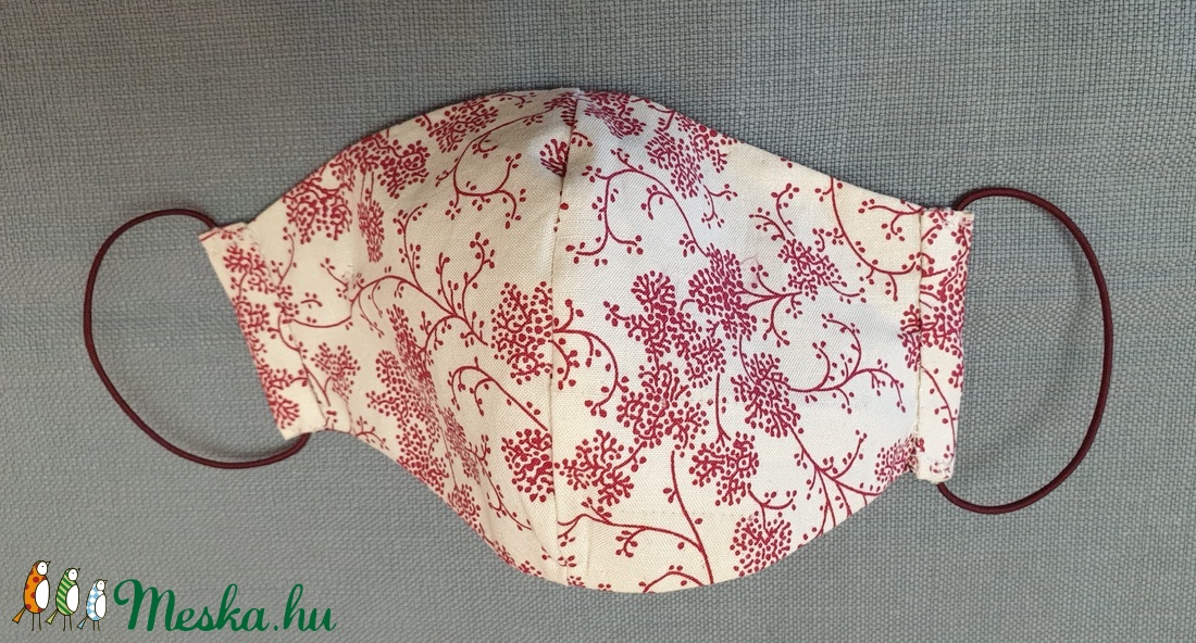 Alkalmi maszk, püspöklila női arcmaszk, textil női maszk, 2 rétegű mintás maszk - női - női - Meska.hu