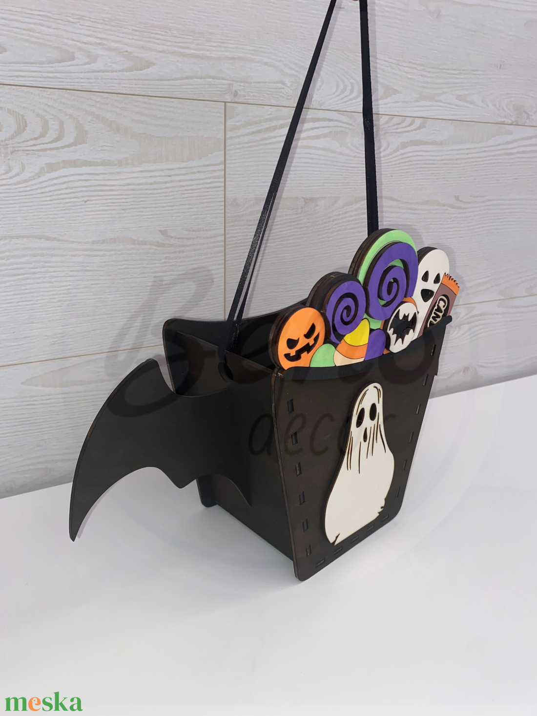 Halloween-i cukorkagyűjtő kosár - otthon & életmód - dekoráció - halloween - halloweeni dekoráció - Meska.hu