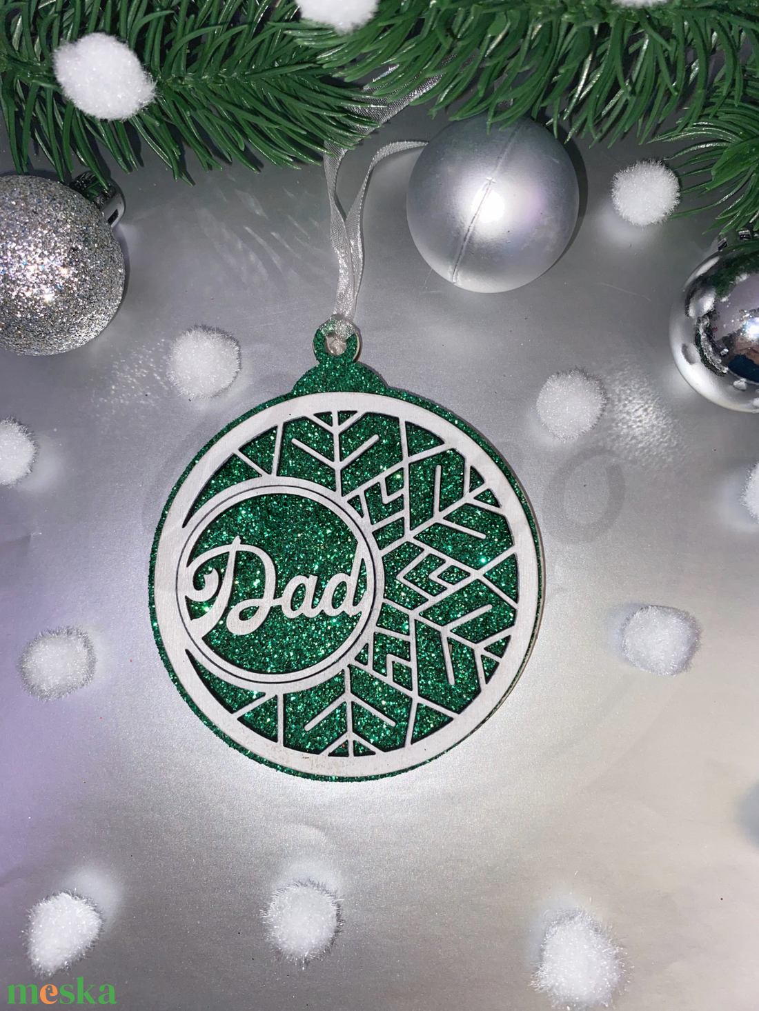 Karácsonyfadísz - Apa/Dad felirat - karácsony - karácsonyi lakásdekoráció - karácsonyfadíszek - Meska.hu