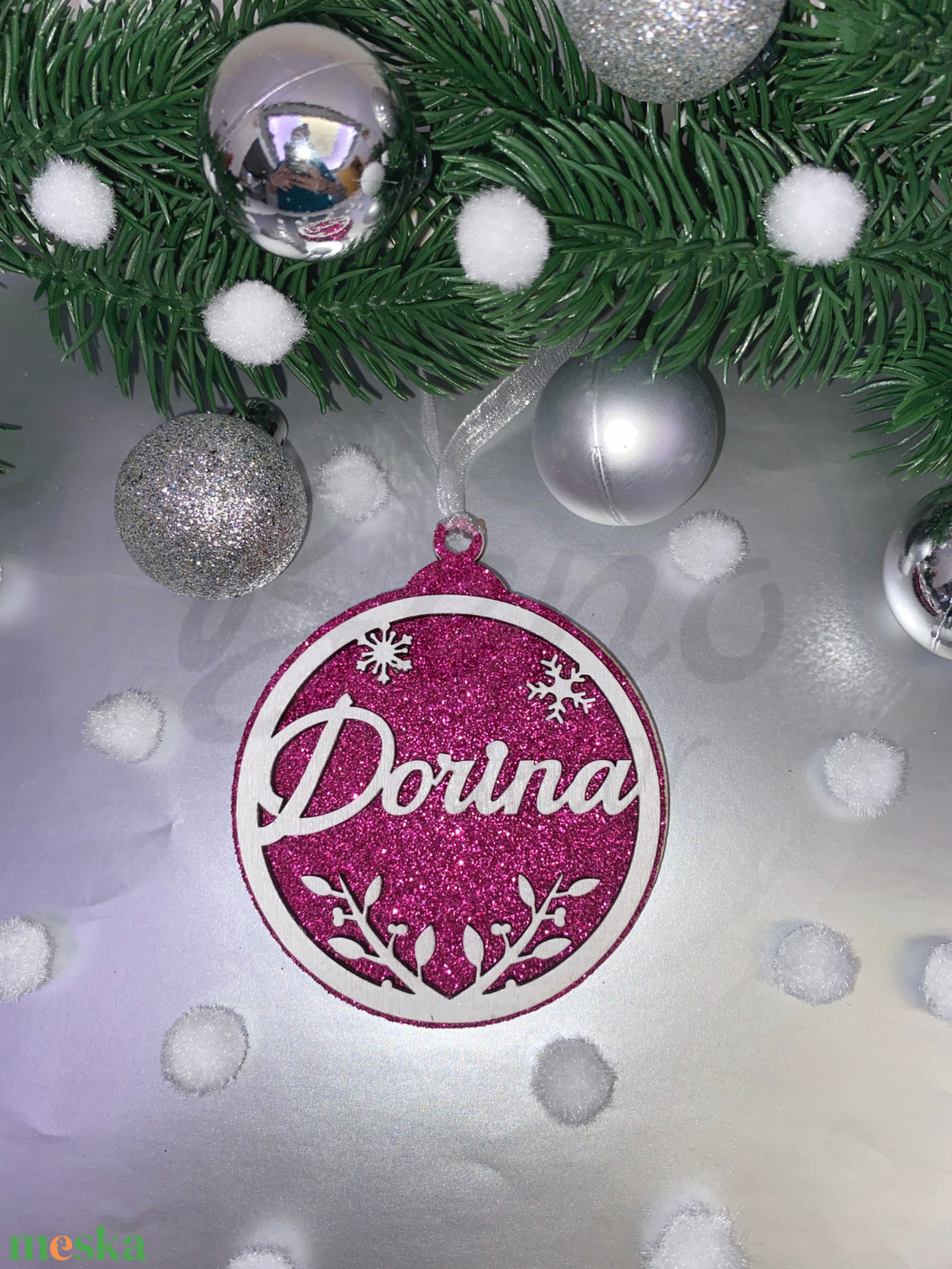 Neves karácsonyfadísz - karácsony - karácsonyi lakásdekoráció - karácsonyfadíszek - Meska.hu