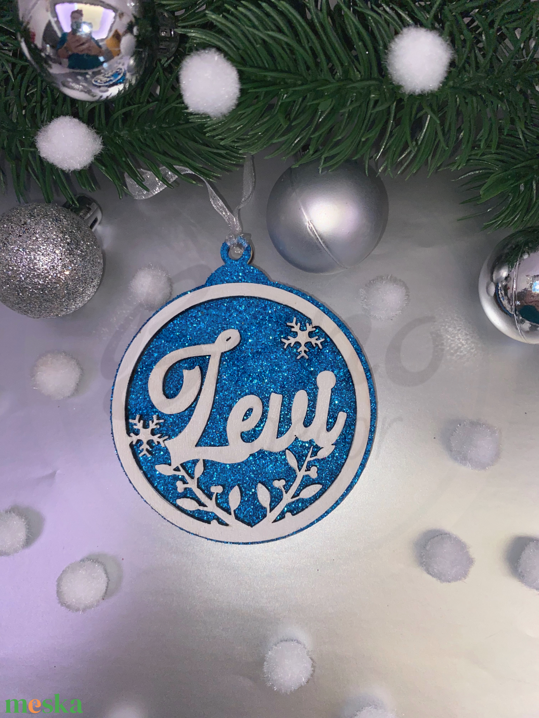 Neves karácsonyfadísz - karácsony - karácsonyi lakásdekoráció - karácsonyfadíszek - Meska.hu