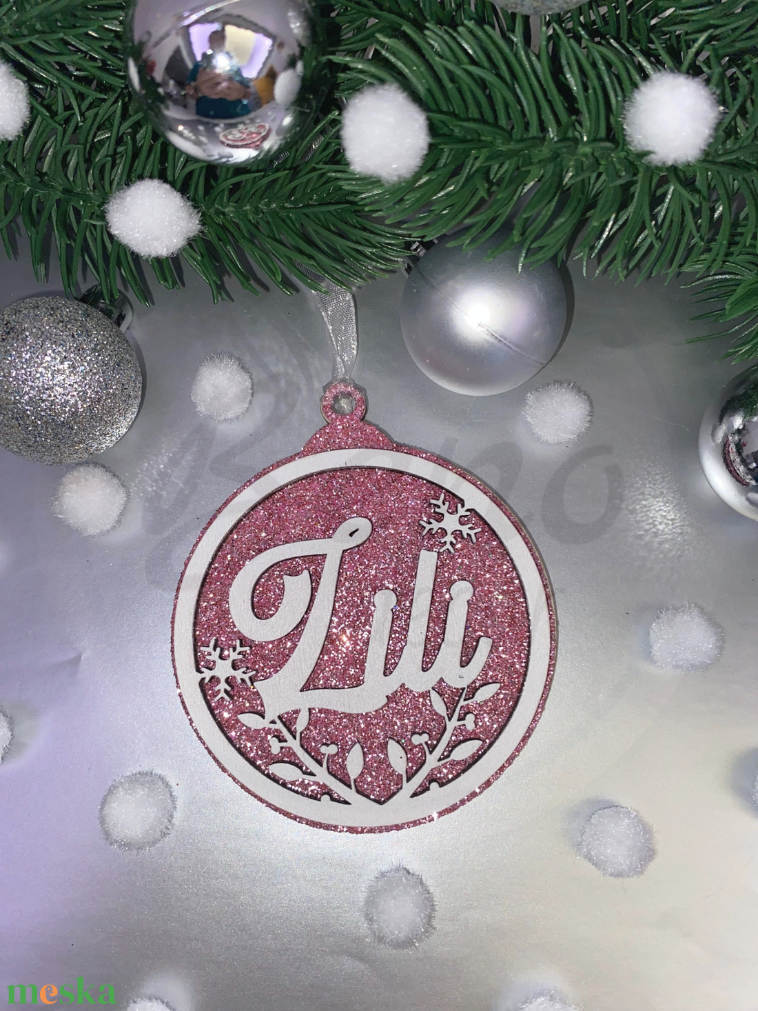 Neves karácsonyfadísz - karácsony - karácsonyi lakásdekoráció - karácsonyfadíszek - Meska.hu