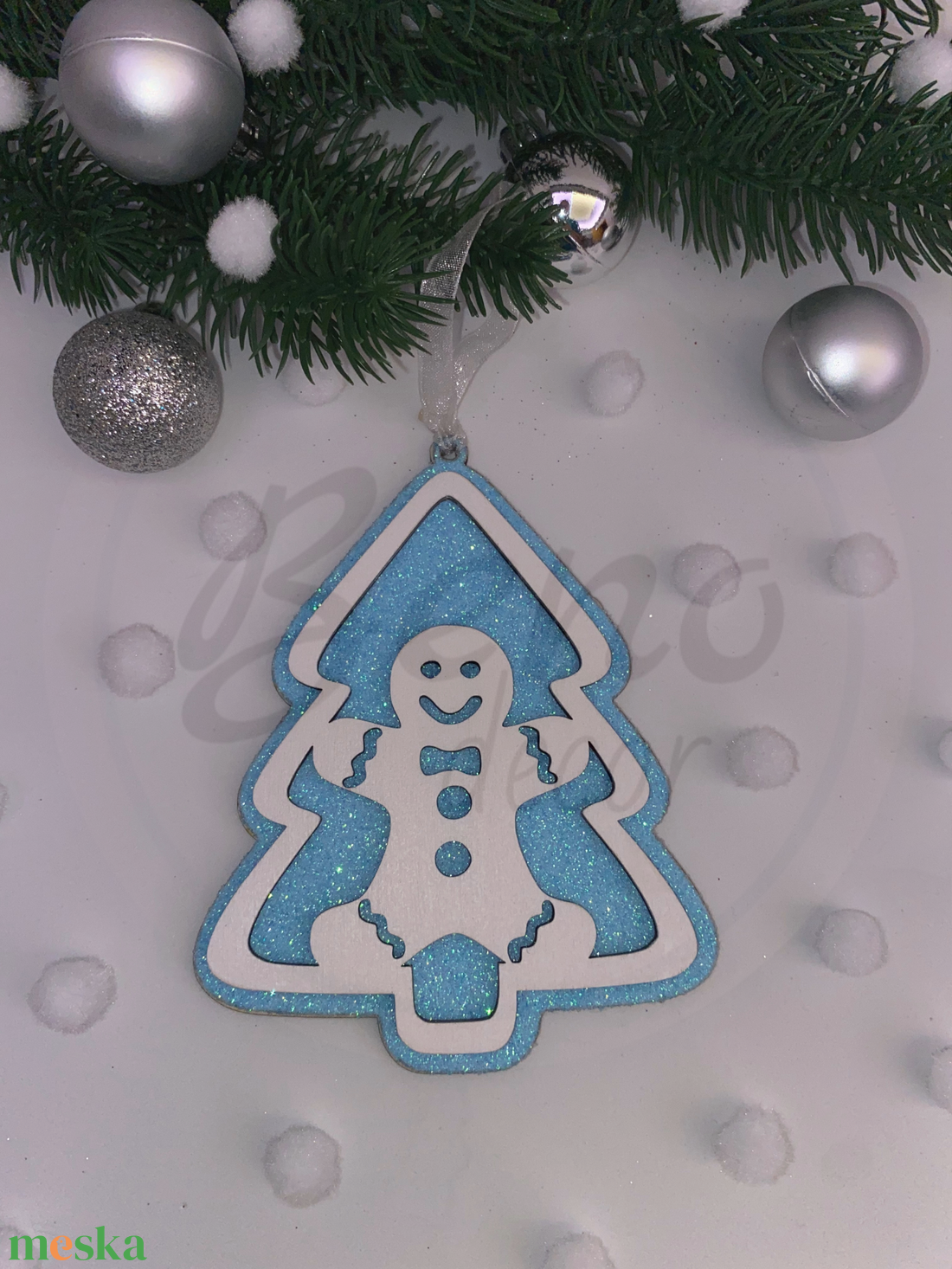 Karácsonyfadísz - mézeskalács mintával - karácsony - karácsonyi lakásdekoráció - karácsonyfadíszek - Meska.hu