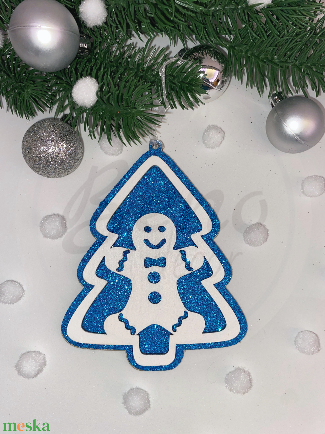 Karácsonyfadísz - mézeskalács mintával - karácsony - karácsonyi lakásdekoráció - karácsonyfadíszek - Meska.hu