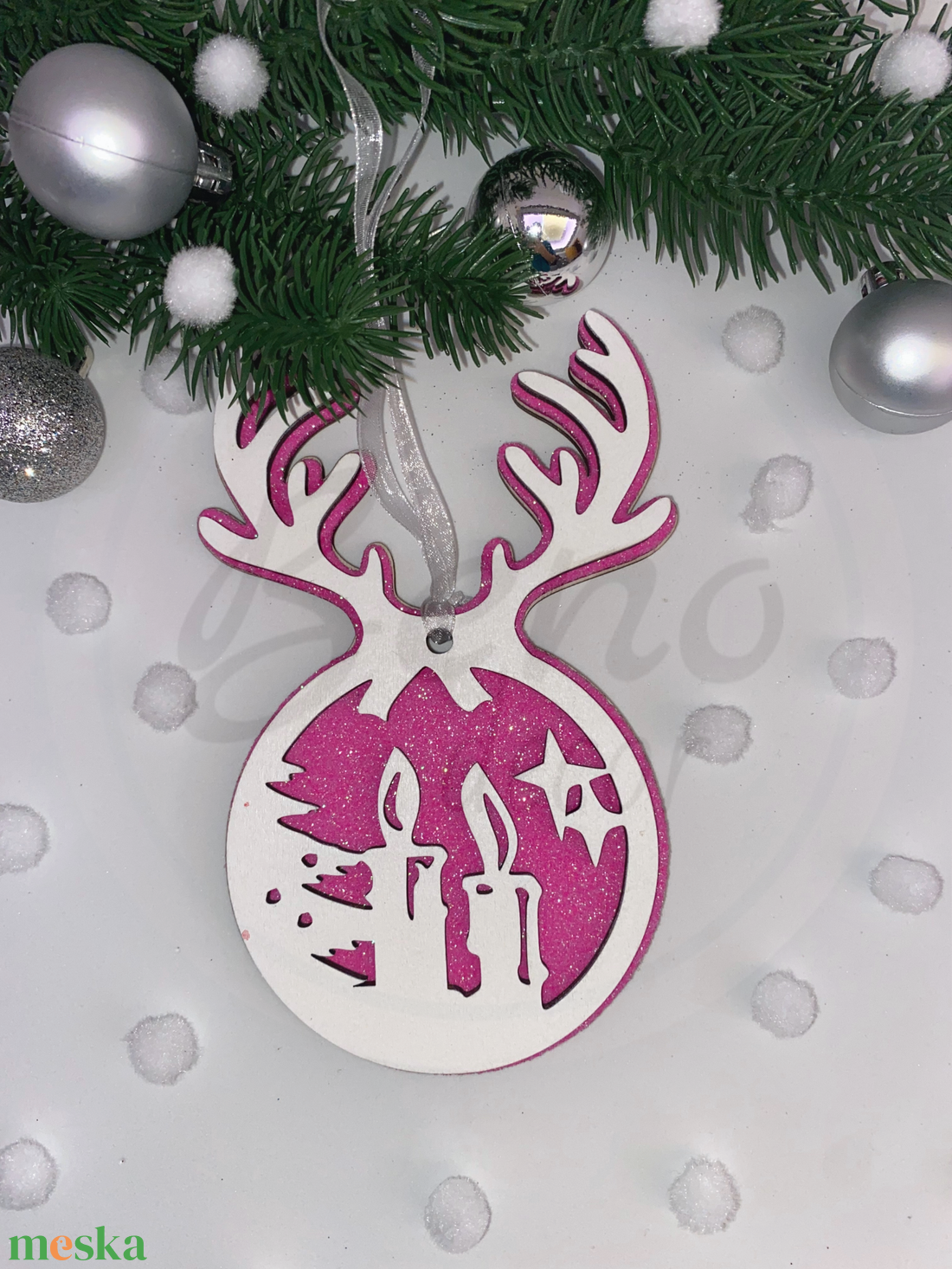 Karácsonyfadísz - gyertya mintával - karácsony - karácsonyi lakásdekoráció - karácsonyfadíszek - Meska.hu