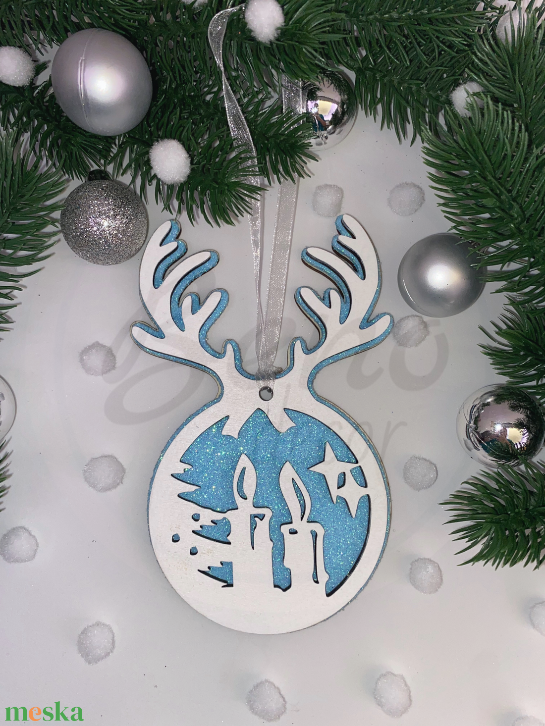 Karácsonyfadísz - gyertya mintával - karácsony - karácsonyi lakásdekoráció - karácsonyfadíszek - Meska.hu