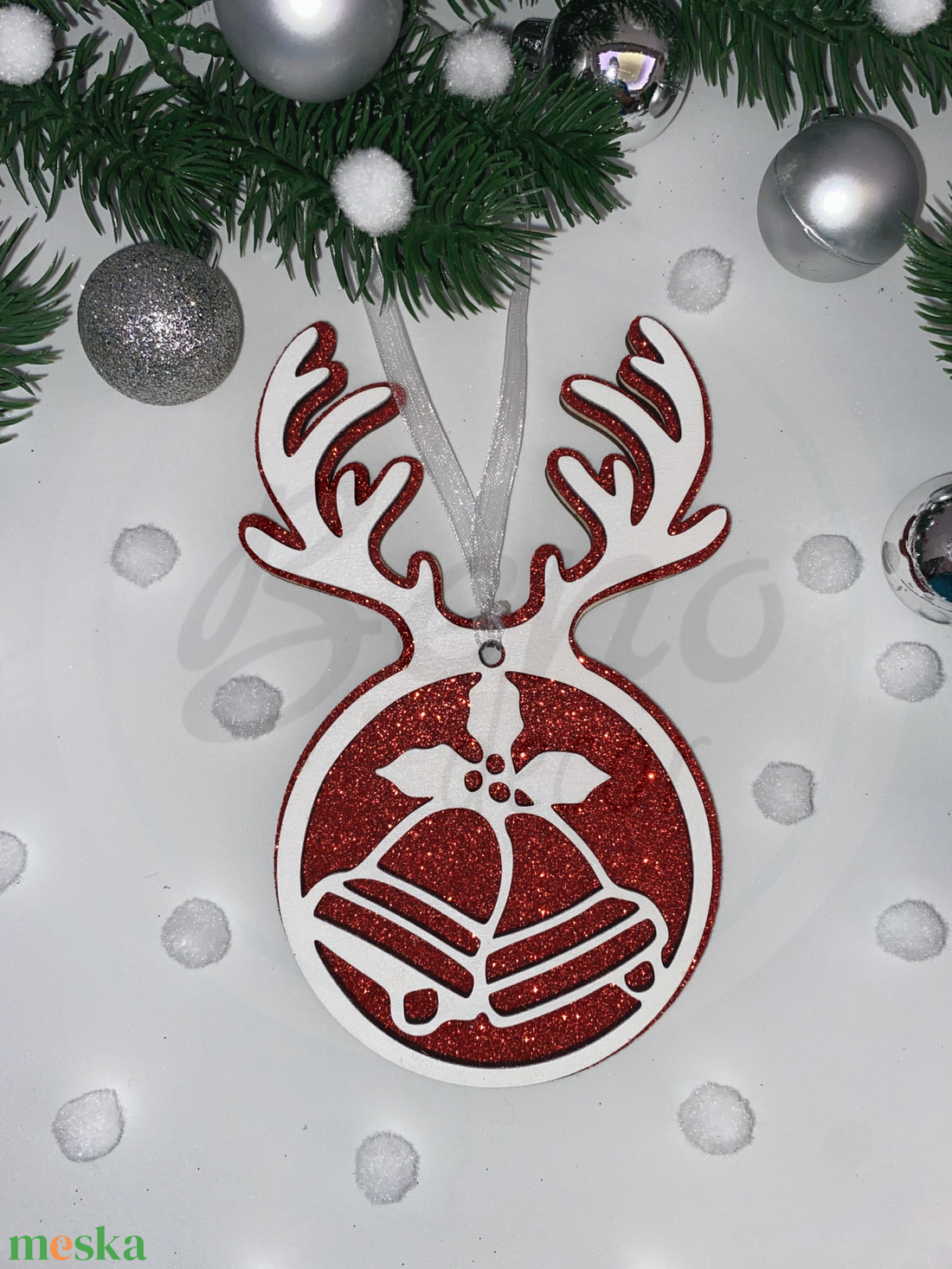 Karácsonyfadísz - harang mintával - karácsony - karácsonyi lakásdekoráció - karácsonyfadíszek - Meska.hu