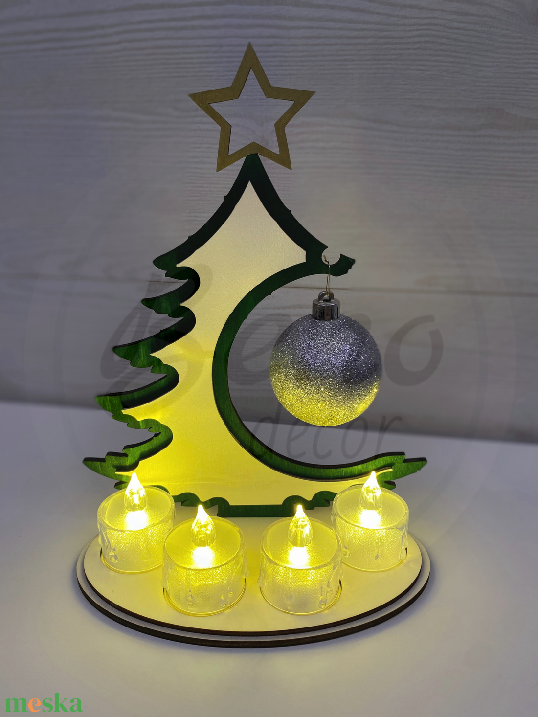 Karácsonyfa dekoráció  - karácsony - karácsonyi lakásdekoráció - karácsonyi lakásdíszek - Meska.hu