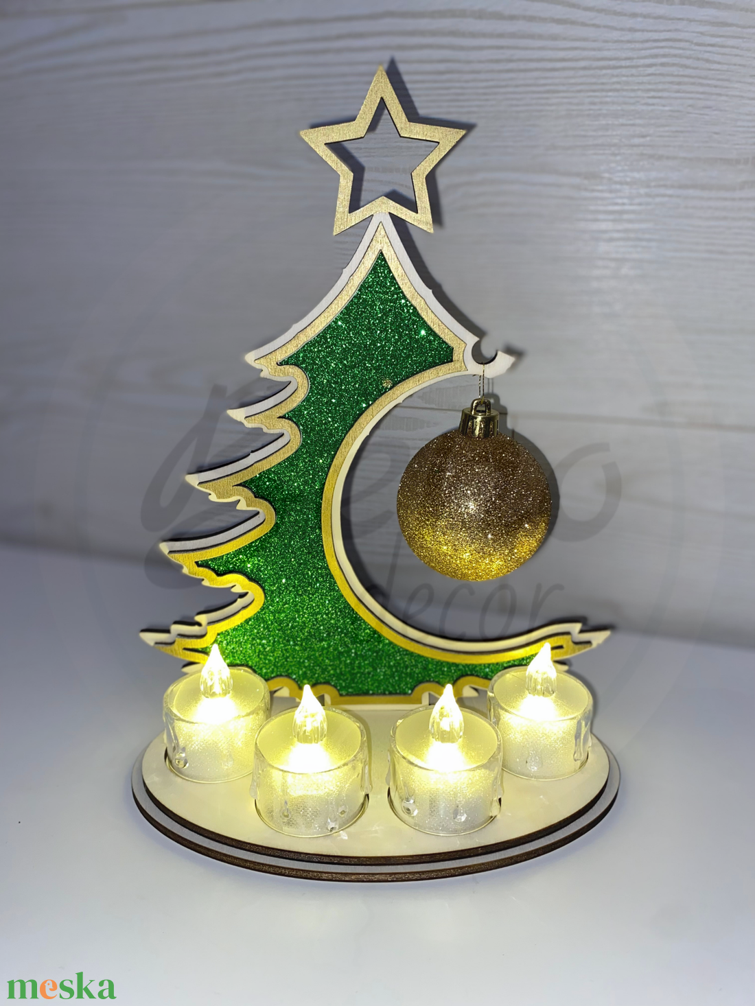 Karácsonyfa dekoráció  - karácsony - karácsonyi lakásdekoráció - karácsonyi lakásdíszek - Meska.hu