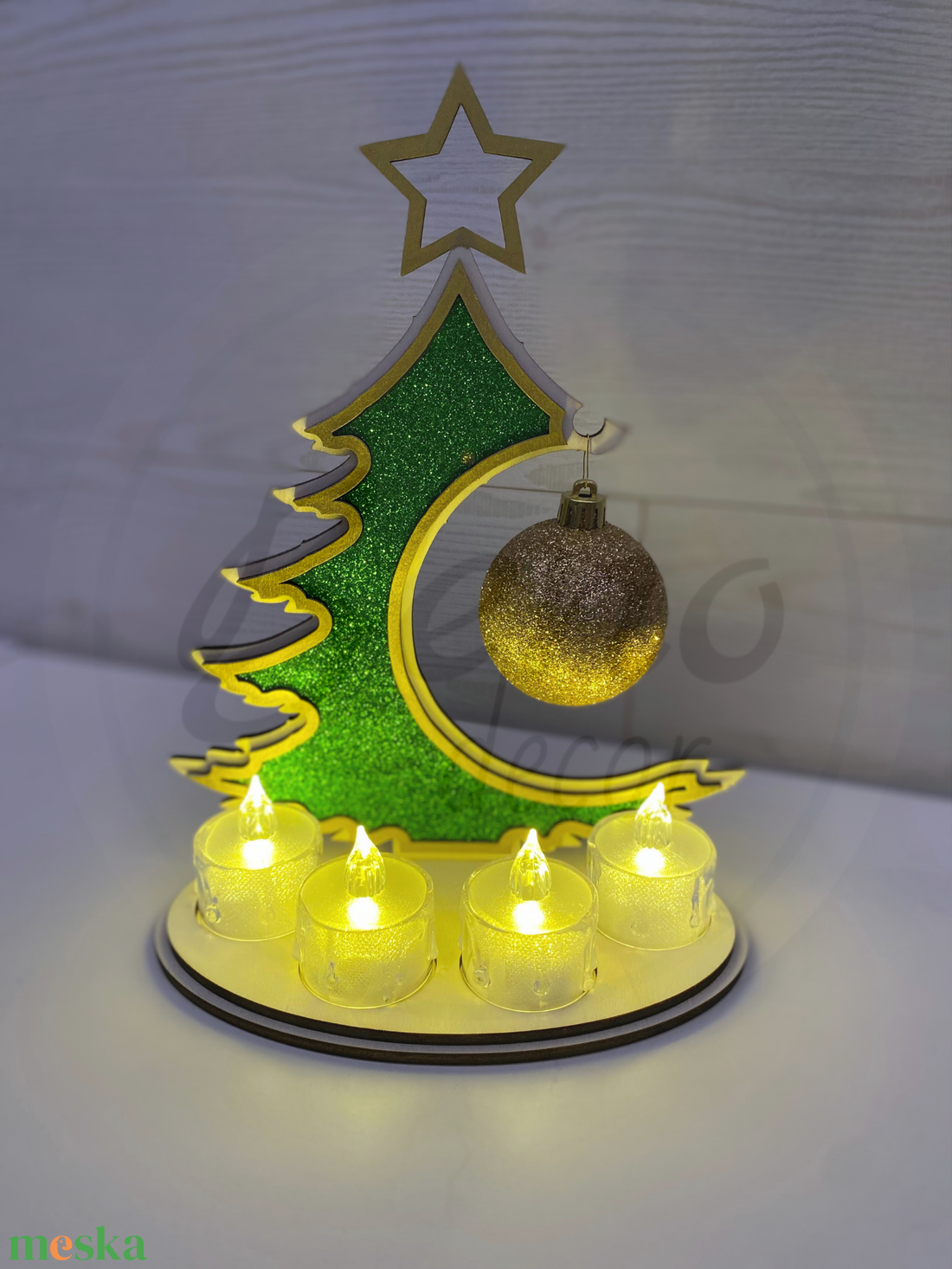 Karácsonyfa dekoráció  - karácsony - karácsonyi lakásdekoráció - karácsonyi lakásdíszek - Meska.hu