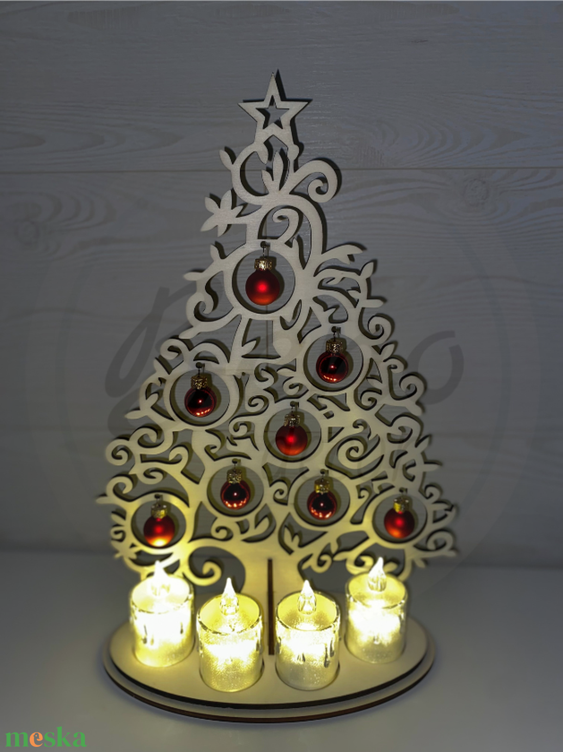 Karácsonyfa dekoráció  - karácsony - karácsonyi lakásdekoráció - karácsonyi lakásdíszek - Meska.hu